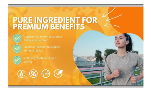 Vitamisan Vitamina C Lipossomal 1600mg - 100 Cápsulas - Ácid - Imagem 7
