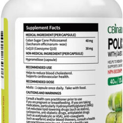 Cbi Policosanol Natural 40mg Com Coq10 30mg, 120 Cápsulas Ve