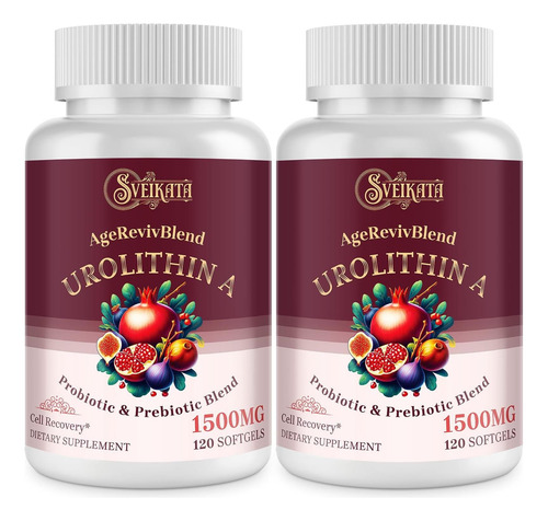 Sveikata Urolitina A Suplemento 1500mg, 120 Softgels (2 Garr