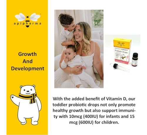 Gotas Probióticas Infantis Apipharma Com Vitamina D3 - Para - Imagem 4