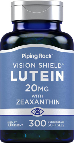 Piping Rock Luteína E Zeaxantina 20 Mg | 300 Cápsulas Gelati