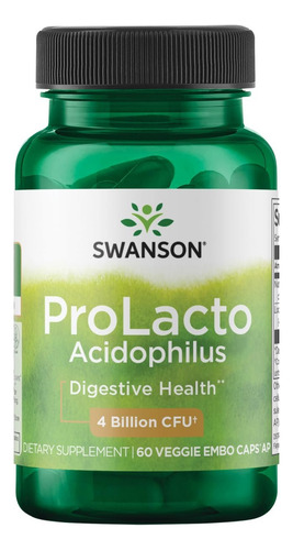 Swanson Prolacto Acidophilus 60 Cápsulas Vegetarianas