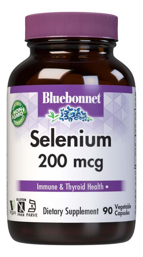 Bluebonnet Nutrição Selênio 200 Mcg