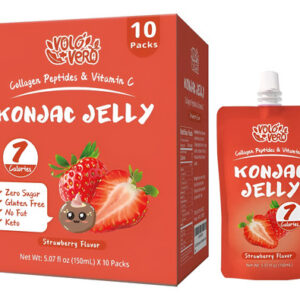 Volo Volo Volo Konjac Jelly Pouch Sabor De Morango Potável,