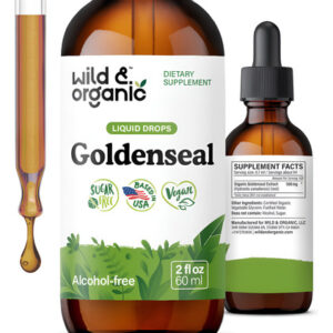Suplemento De Tintura De Raiz De Goldenseal Selvagem E Orgân