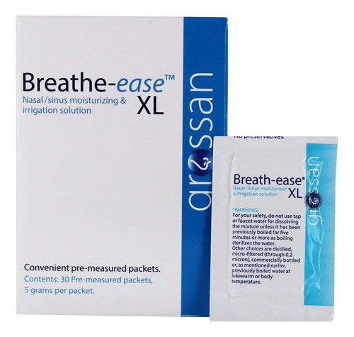 Grossan Breathe-easexl Pacotes De Irrigação Sinusal Nasal,