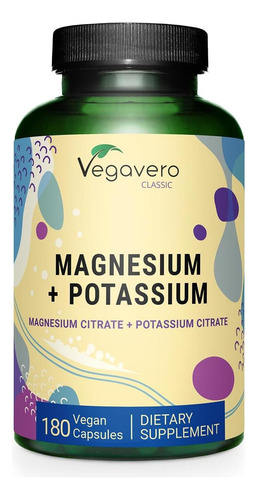 Vegavero Potássio (250 Mg) Magnésio (250 Mg) Citratos | Supl