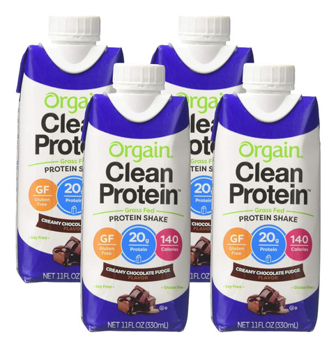 Proteína De Leite Orgânica Shk Chocolate Fudge, 11 Oz (pacot