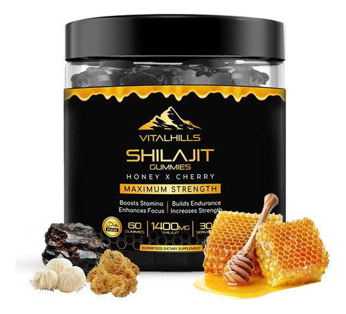 Himalaia Shilajit Gummies For Men & Women Honey & Cherry Com