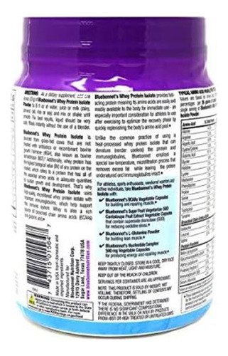 Pó Isolado De Proteína De Soro De Leite Bluebonnet Nutritio - Imagem 3