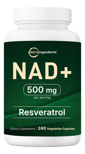 Suplemento De Microingredientes Nad+ 500 Mg Com Resveratrol
