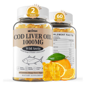 Óleo De Fígado De Bacalhau 1000mg Gummies Vitamina A D3 B12,