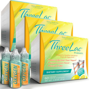 Ght ' Ultimate Gut & Oxygen Duo: Threelac Lemon Probiotic Po