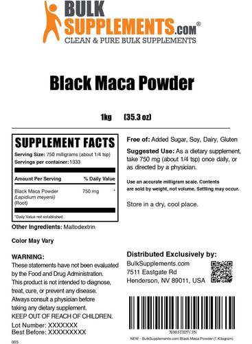 Maca Preta Em Pó - Suplemento De Maca, Da Maca -raiz Preta - - Imagem 6