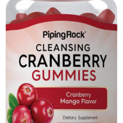 Gomas De Cranberry Piping Rock | 60 Contagens | Sabor Manga