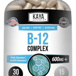 Vitamina B-12 Marca Kaya Naturals, 1000 Mcg, 30 Comprimidos
