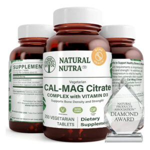Natural Nutra Cal-mag Mg Citrato Com Vitamina D3, Fortalece
