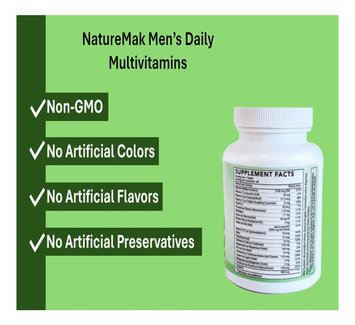 Tablet Multivitamina Naturemak Para Homens, Uma Vez Para Com - Imagem 8