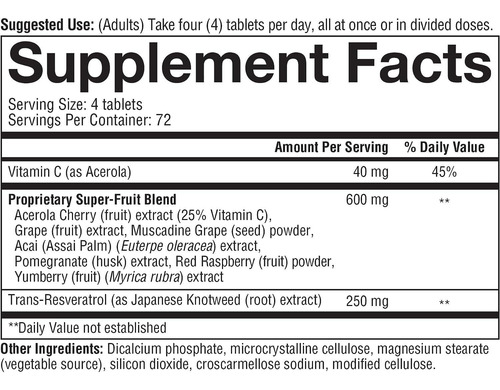 Fórmula Antioxidante Avançada De Resveratrol Youtheory - Sup - Imagem 2