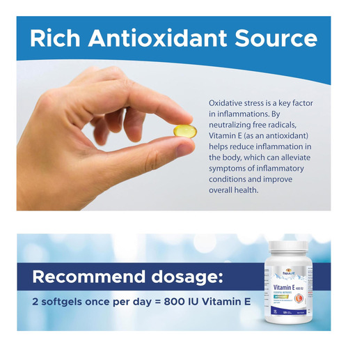 Maplelife Nutrition Vitamin E 400iu Natural 100 Softgels - Imagem 7