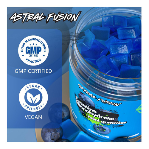 Gomas Monohidrato De Creatina Astral 5000mg Sem Açúcar - Imagem 4