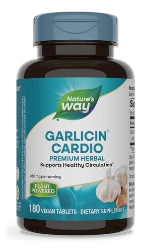 Natures Way Garlicin Cardio, Premium Herbal, Suporta Circula