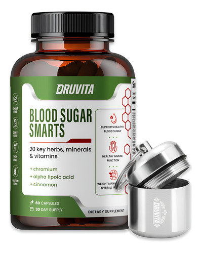 Suplemento Dietético Druvita Blood Sugar Smarts 60 Cápsulas