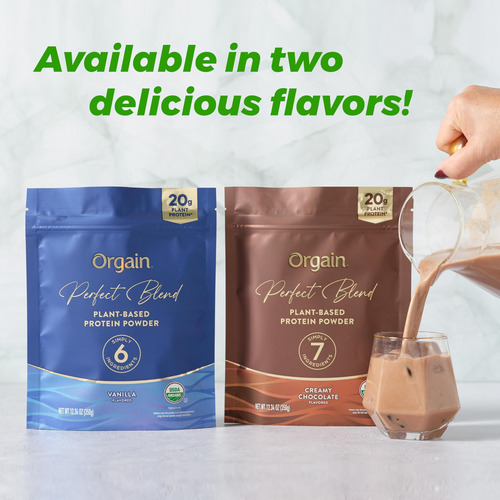 Orgain Vegano Orgânico Perfect Perfect Blend Protein Powder, - Imagem 7