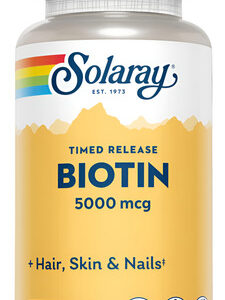 Suplemento Solaray Biotina 5000mcg De Liberação Cronometrada