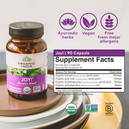 Organic Índia Joy Suplemento Herbal - Suporte Imunológico, P - Imagem 6