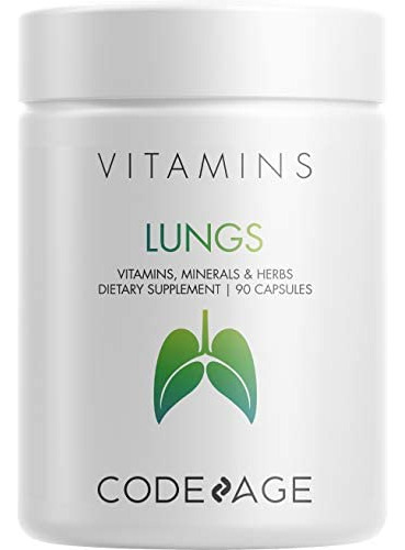 Codeage Lungs Vitaminas, A, C, D, E, B6, Suplemento Pulmona
