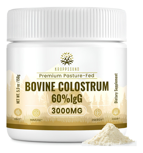 Suplemento De Colostro Bovino Kroppssund Em Pó 3000 Mg - Ext