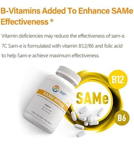 Suplemento 7c Sam E 400 Mg (s-adenosilmetionina), Vitamina B - Imagem 5