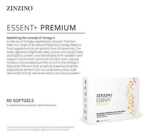 Zinzino Essent+ Premium 60 Cápsulas Gelatinosas - Imagem 3