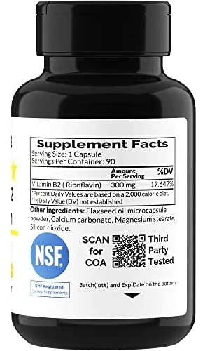 Monoherb Vitamina B2 300 Mg Riboflavina - Contra - 90 Cápsul - Imagem 2