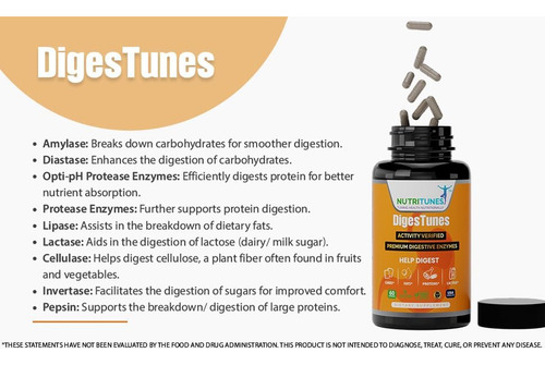 Digestunes ' Enzimas Digestivas Premium Para Digerir Facilme - Imagem 6