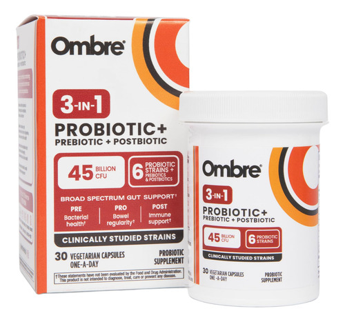 Ombre 3 Em 1 Probiótico, Prebiótico E Pós-biótico Para Saúde
