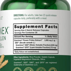 Extrato De Pólen De Flor Carlyle Graminex | 1000mg | 60 Cáps