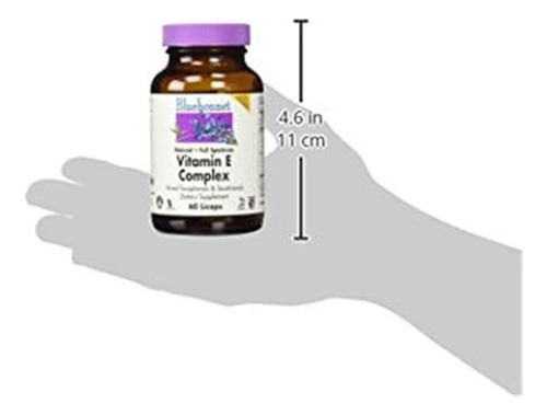 Bluebonnet Natural Full Spectrum Vitamin E Complex - 60 Lica - Imagem 5