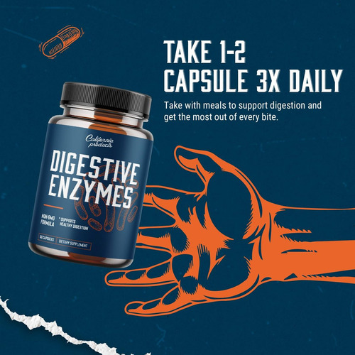 Cápsulas De Enzimas Digestivas Da California Products - Imagem 5