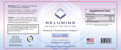 Relumins Advance Nutrition Gluta 1000, Vitamina C Max E Cáps - Imagem 5