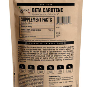Betacaroteno 10% Ui De Vitamina A Em Pó | Suporte Ao Sistema