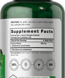 Cápsulas Horbäach Chanca Piedra | 500mg | 150 Contagens | Su