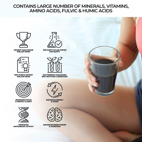 Resina Shilajit Natural - Shilajit Para Homens E Mulheres Co - Imagem 5