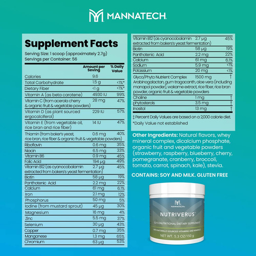 Suplemento Gliconutricional Nutriverus, Com Vitamina A De Or - Imagem 2