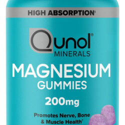 Gomas De Magnésio De Qunol Para Adultos, 200mg De Magnésio E