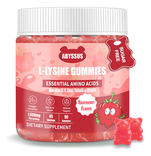 Abyssus Lisina 1000mg Gummies Para Mulheres Com Biotina, C,