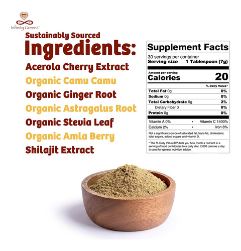 Pó De Vitamina C Orgânica Infinity-c | Vit C Biodisponível D - Imagem 6