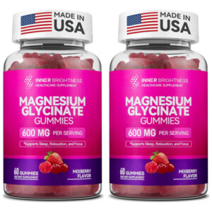 Gommies De Glicinato De Magnésio 600mg, Não-ogm, Sem Glúten,