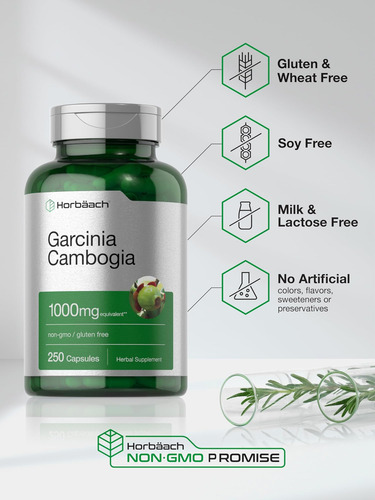 Comprimidos De Extrato De Horbaach Garcinia Cambogia | 1000m - Imagem 5